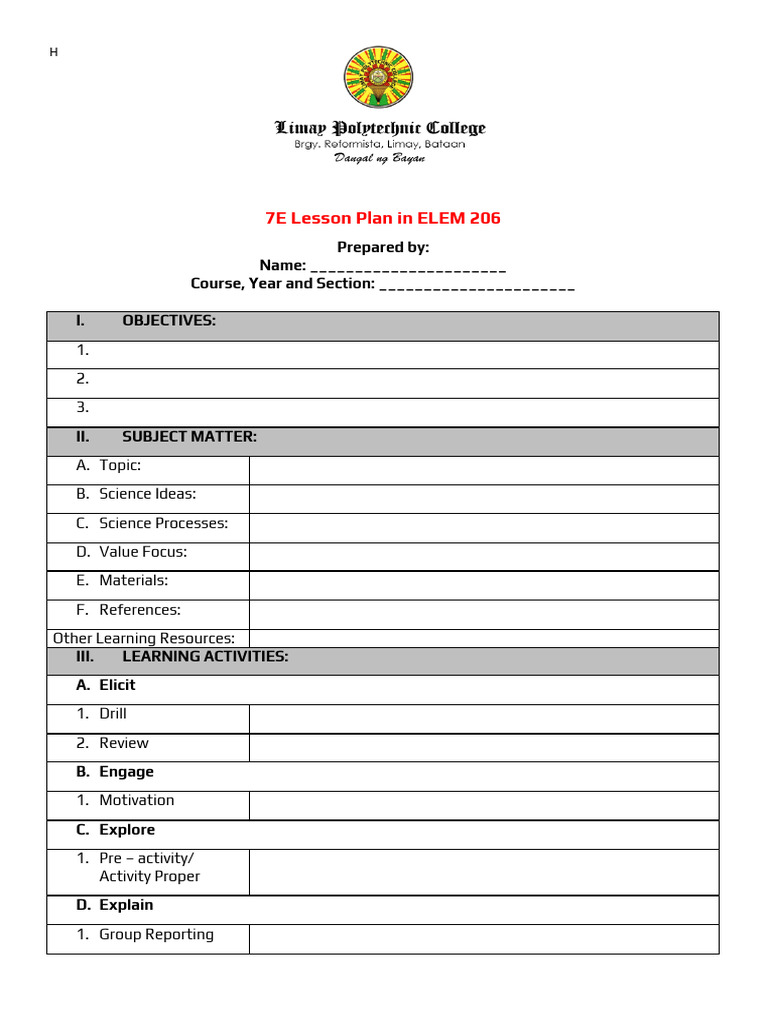 7E LP Template | PDF | Career & Growth | Art