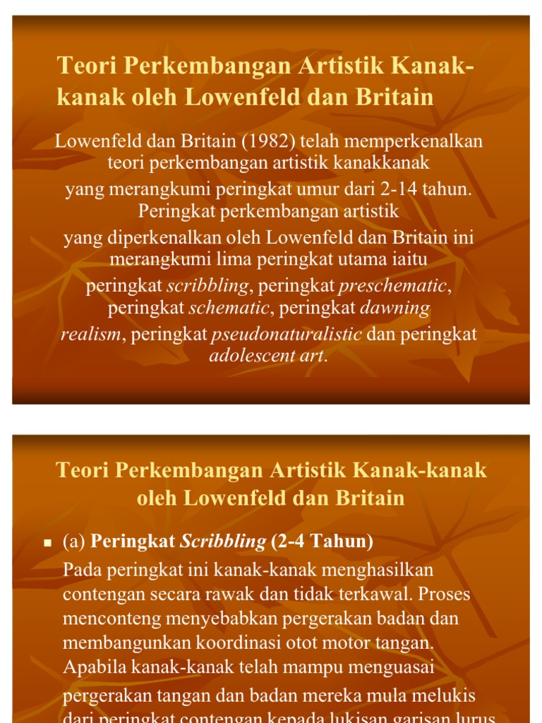 Teori Perkem Artistik Lowenfeld Pdf
