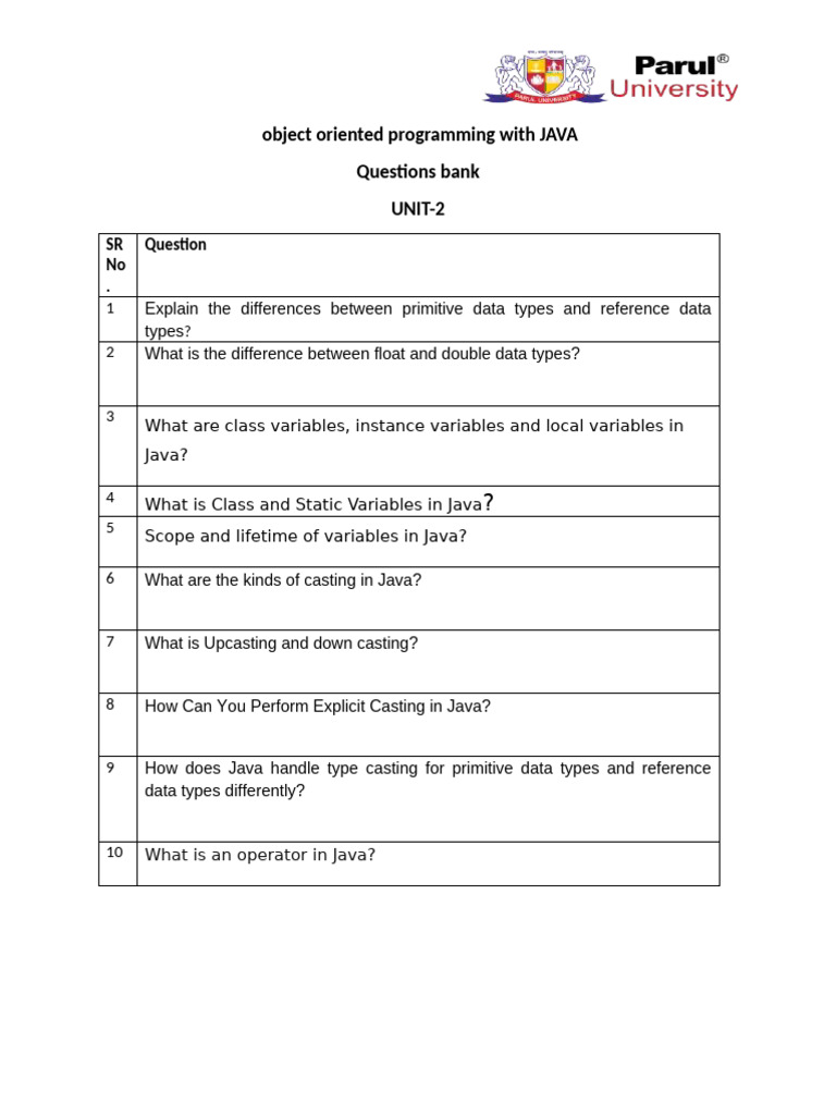 Java Object-Oriented Programming Q&A | PDF