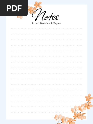 Lined Notebook Paper #6460