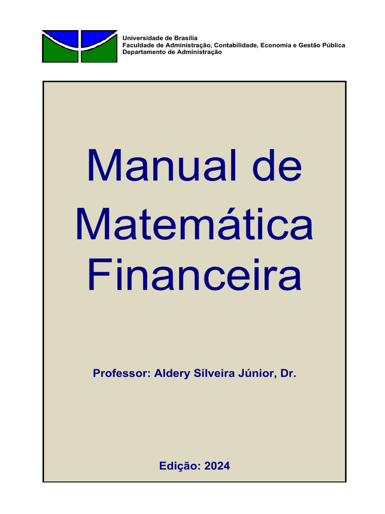 Manual de Matemática Financeira - Edição 2024 | PDF | Juros | Desconto