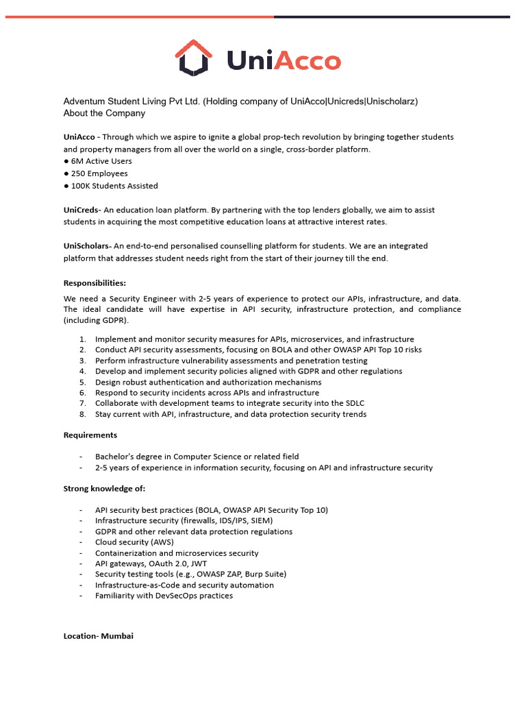 Job Description - Cybersecurity Engineer - ASL | PDF | Technology ...
