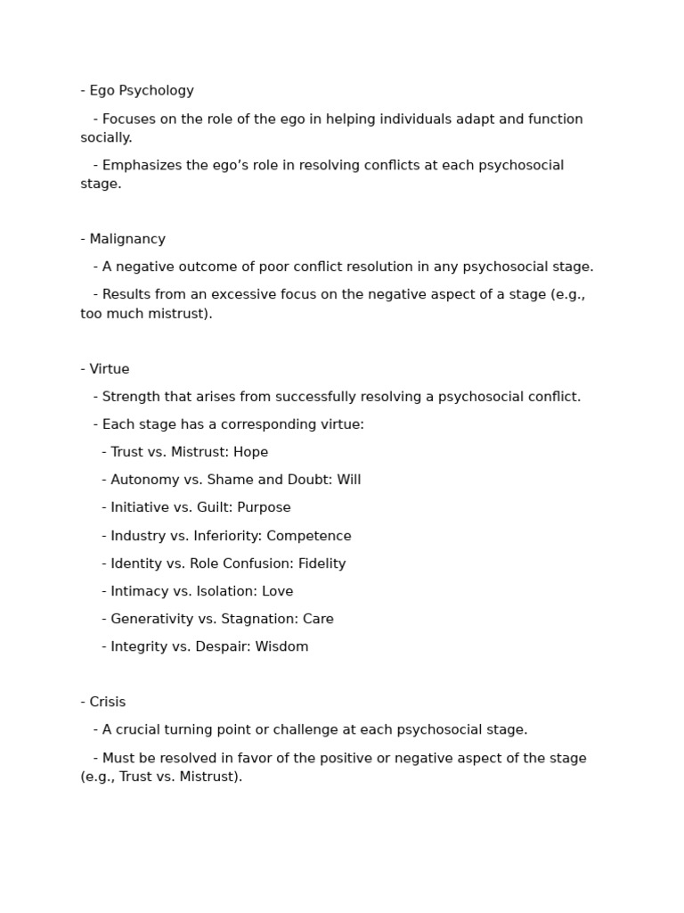 Ego Psychology Pdf Identity Social Science Human Development