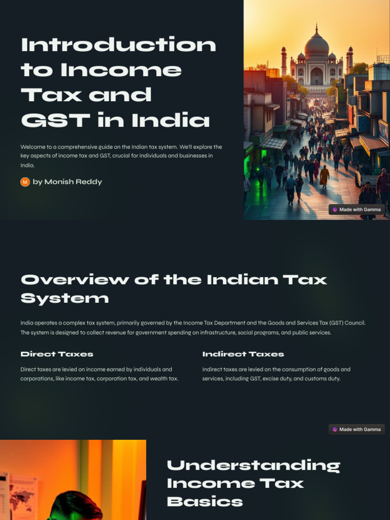Income Tax and GST Guide for India | PDF | Taxes | Value Added Tax