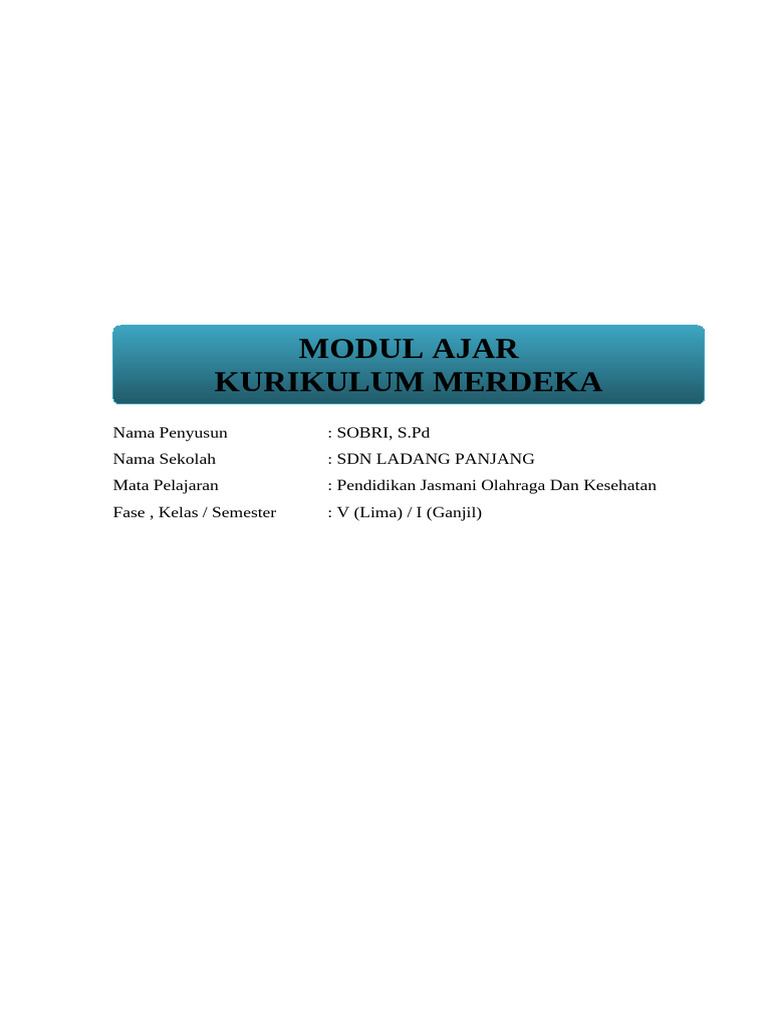 Modul Ajar KLS 5 | PDF | Karier & Perkembangan