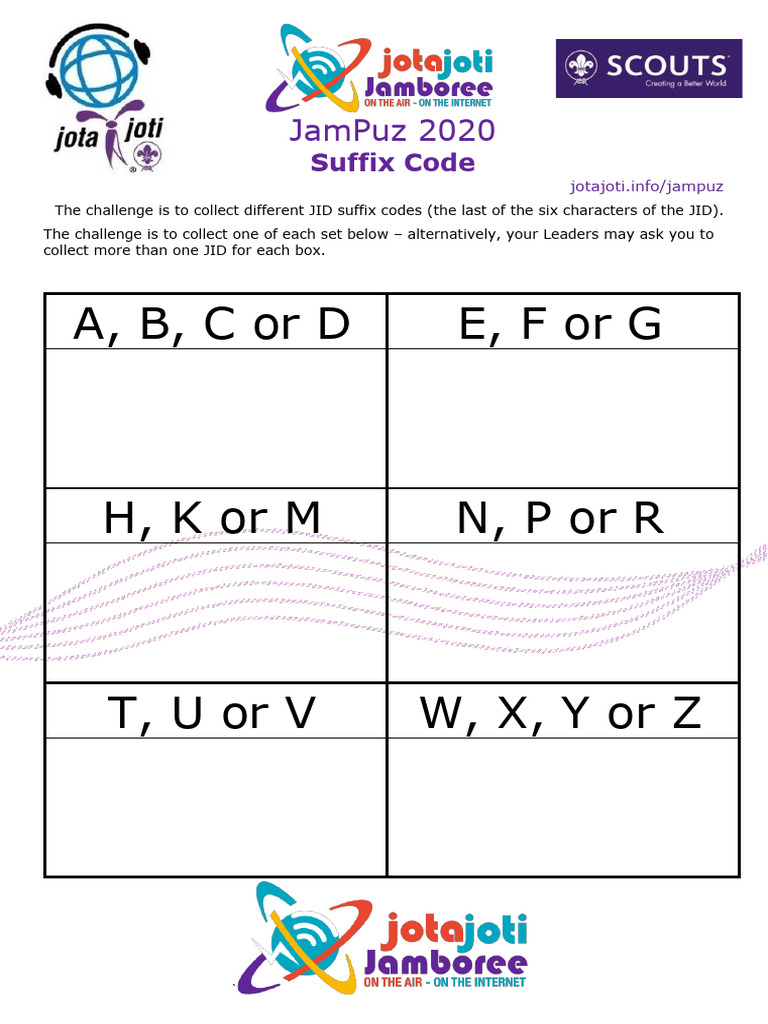 JamPuz 2020 JID Suffix Code Challenge | PDF