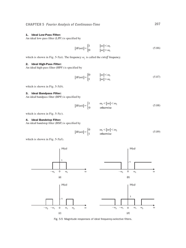Ideal Frequency Filters Explained | PDF | Low Pass Filter | Algorithms