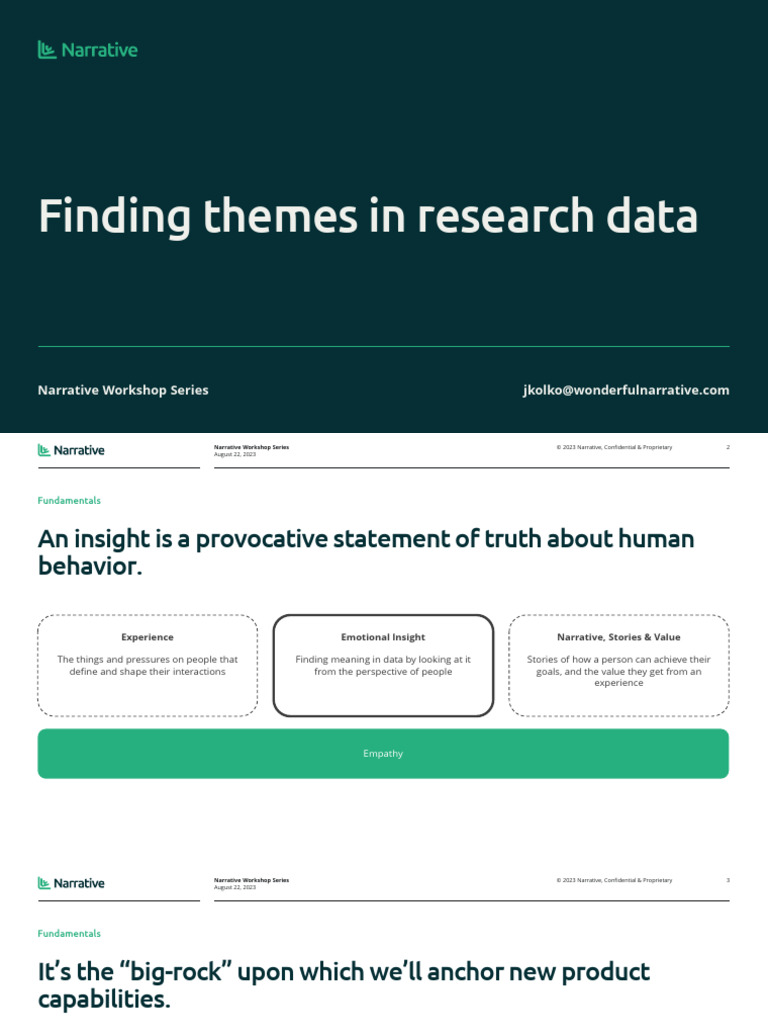 Narrative How I Teach Finding Themes in Research Data | PDF | Narrative ...