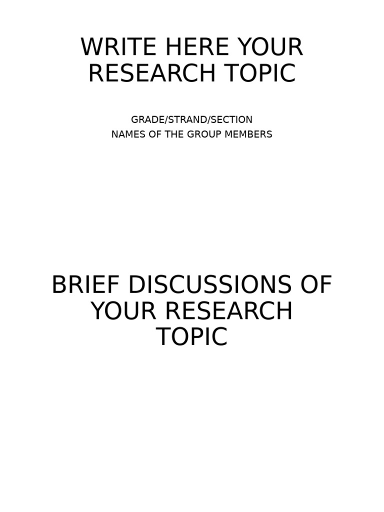 Propose Research Title Example For Students