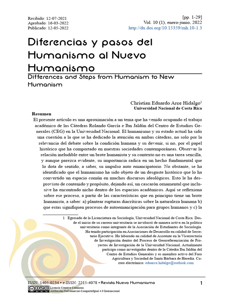 Humanismo: Evolución y Desafíos | PDF | Ideologías | Conocimiento
