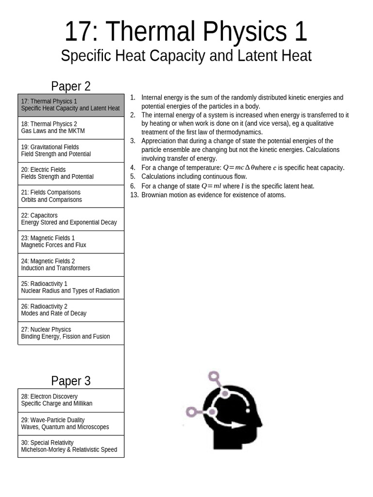 Thermal Physics 1 - SOLUTIONS | PDF | Temperature | Heat