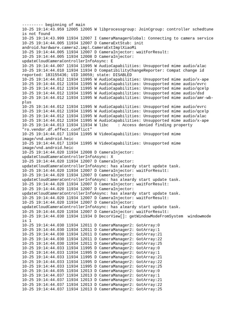 Camera and Audio Capabilities Log | PDF | Software | Computing