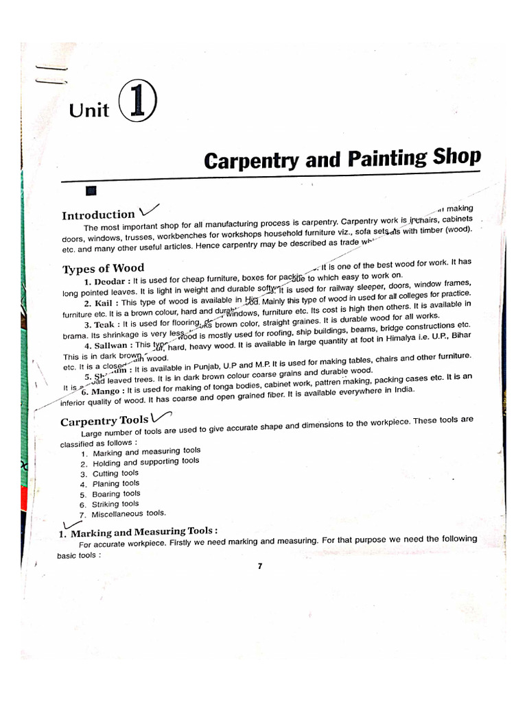Carpentary Workshop Pdf