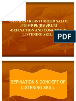PKB3105 Hasil Perbentangan PKB3105 Definition and Concept of Listening Skill
