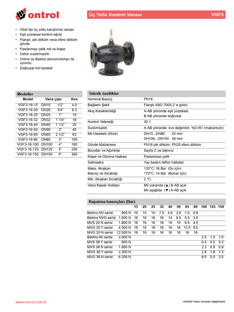 Ontrol VG0003F | PDF