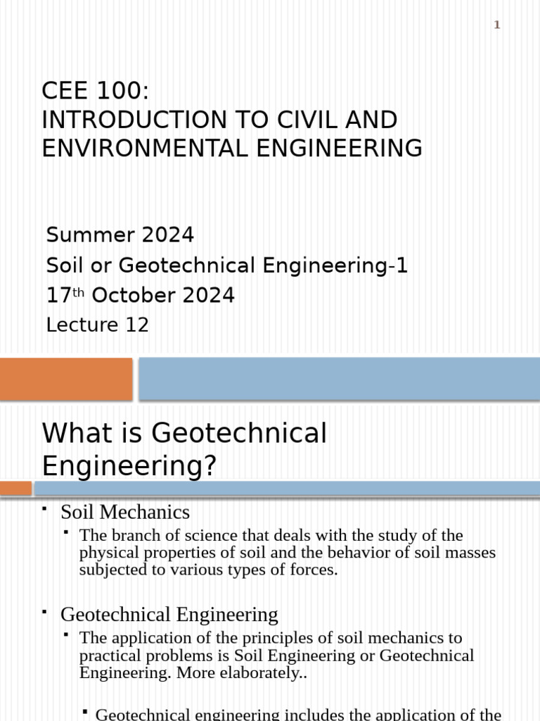 CE100+Lec-12-+Soil+-1 | PDF | Foundation (Engineering) | Deep Foundation