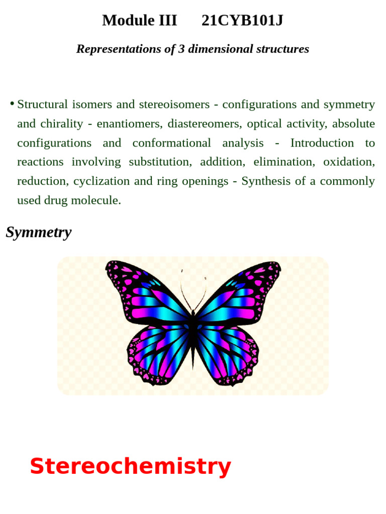 3D Molecular Structures and Chirality | PDF | Chirality (Chemistry ...