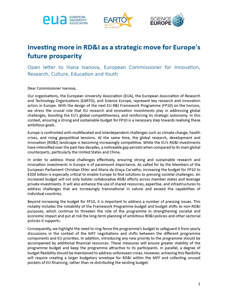 FP10 Consolidated | PDF | European Union | Innovation