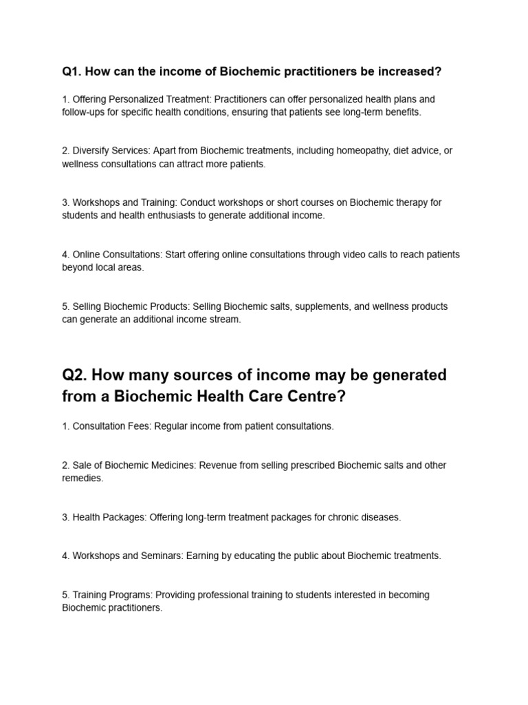Boosting Income for Biochemic Practitioners | PDF | Homeopathy | Physician