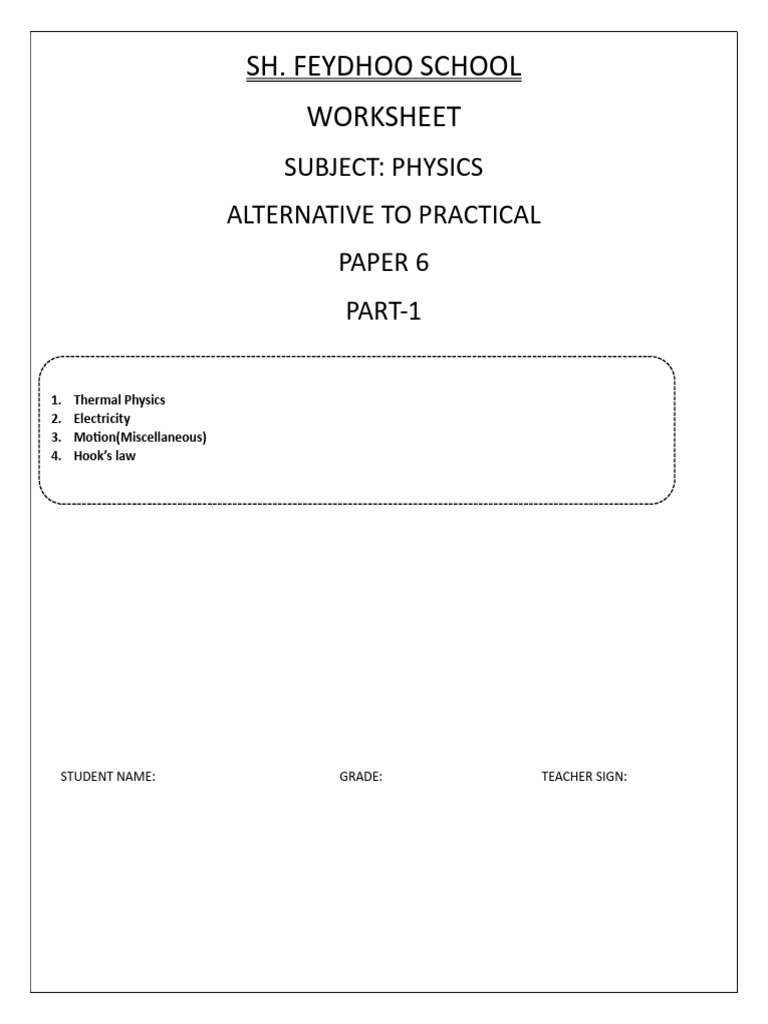 ATP WORKSHEET PART 1 1 PDF Electrical Resistance And Conductance