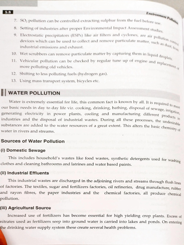 Pollution Control and Treatment Methods | PDF | Water Pollution | Water