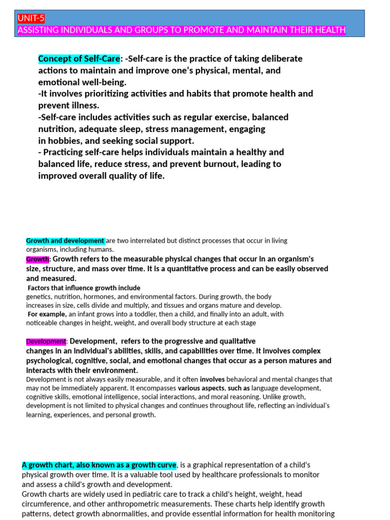 Health Promotion and Development Milestones | PDF | Body Mass Index ...