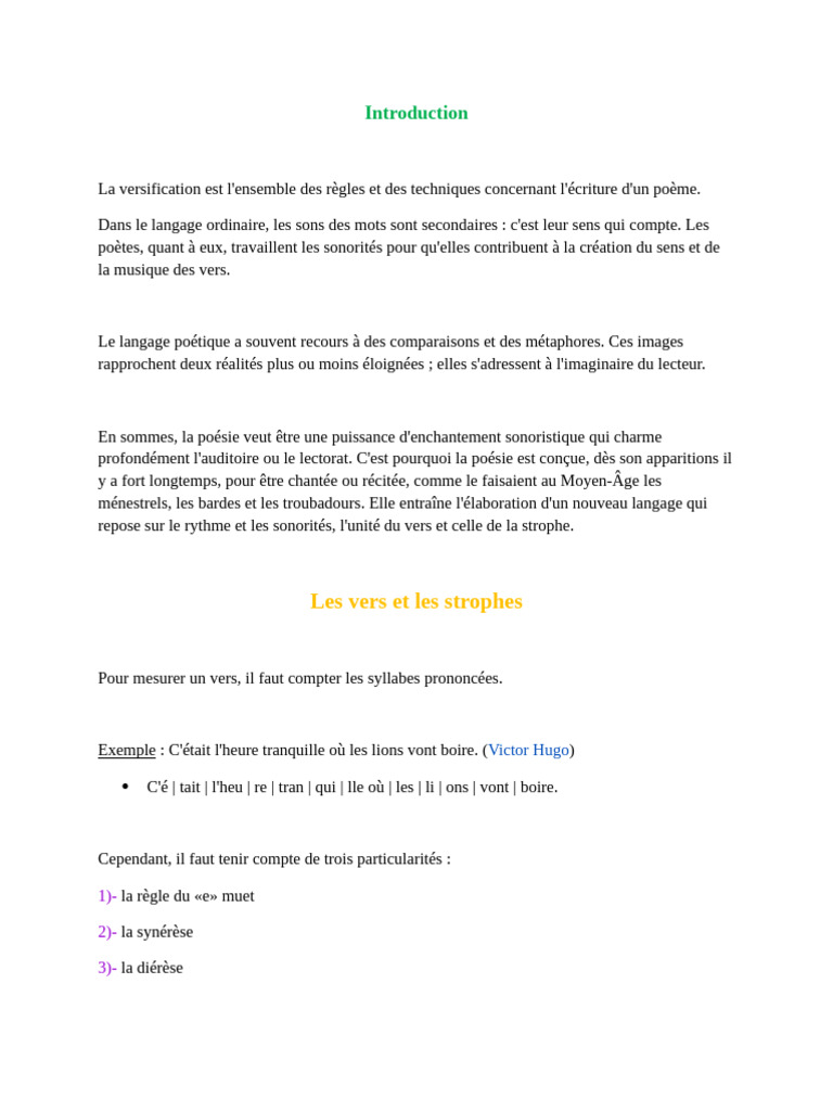 Comprendre la versification poétique | PDF | Métrique (poésie ...