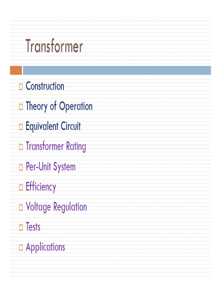 Transformer Operation and Applications Guide | PDF | Transformer | Quantity
