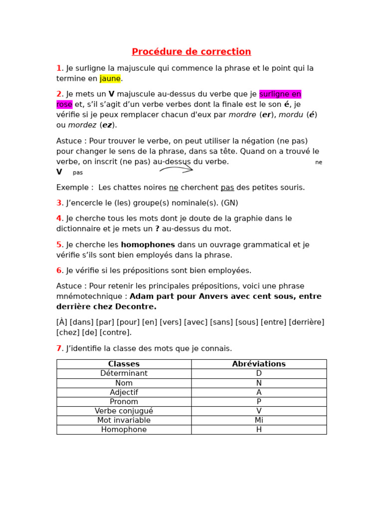 Guide de correction grammaticale | PDF | Arts du langage et discipline ...