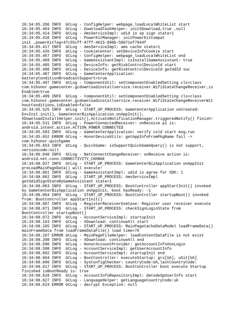 GameCenter Startup Log Analysis | PDF | Computer Data | Internet ...