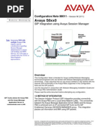 SIP Integration Using Avaya Session Manager