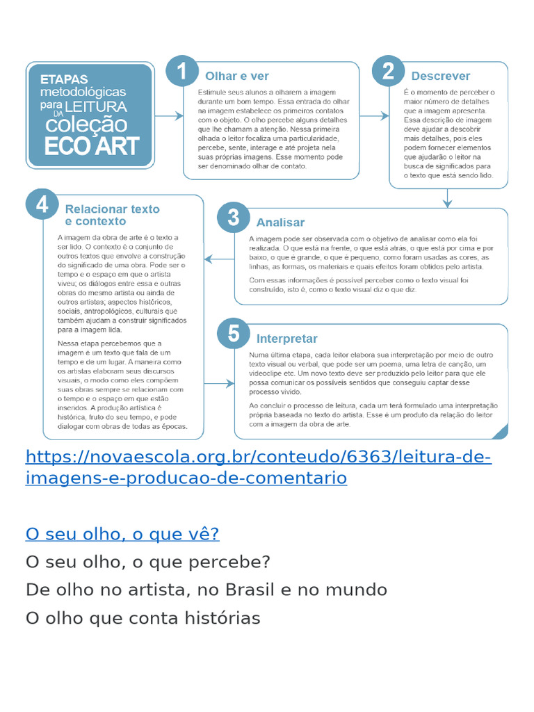 Leitura De Imagem Pdf Aprendizado Imagem