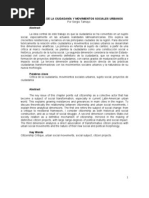 Download Crtica de la Ciudadana y Movimientos sociales urbanos artculo Sergio Tamayo by PALAPA Mxico SN78427967 doc pdf
