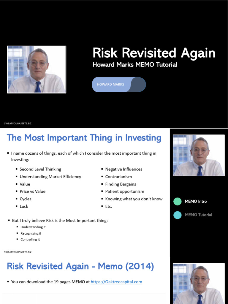 Risk Revisited: Insights by Howard Marks | PDF | Market (Economics) | Risk