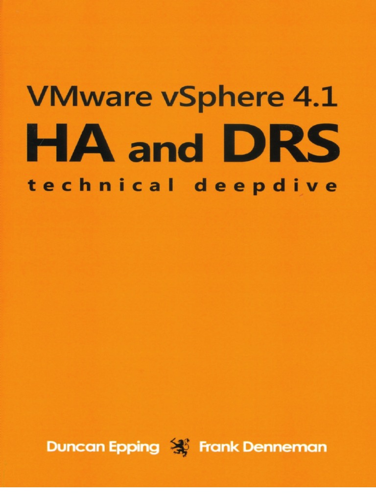 VMware Vsphere 4.1 HA and DRS Technical Deepdive | PDF