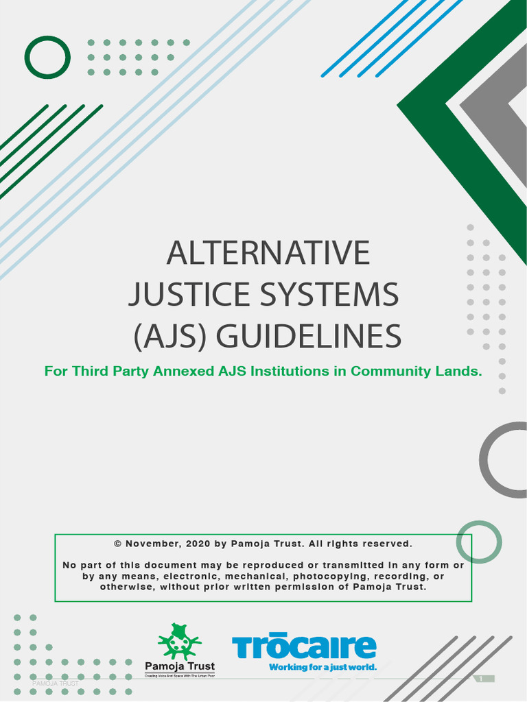 Alternative Justice Systems Regulations Final | PDF | Mediation | Community
