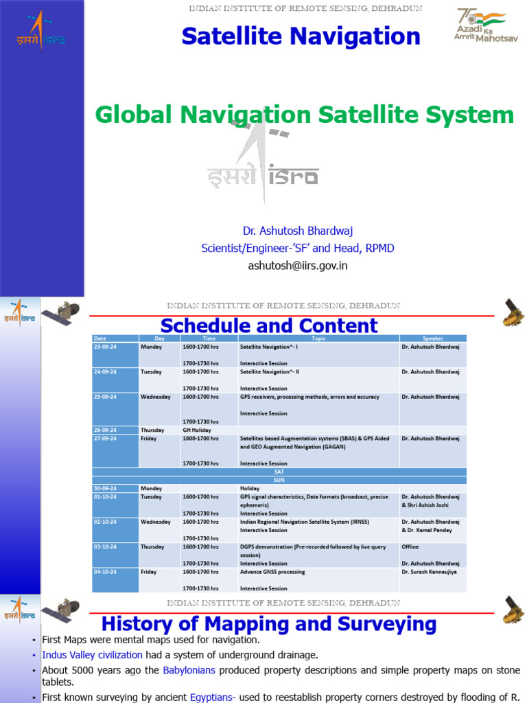 Lecture I Gnss 23sept2024 Pdf Global Positioning System Surveying