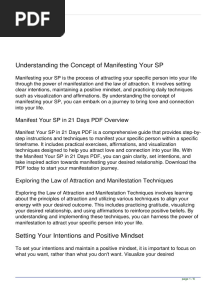 Manifest Your SP in 21 Days