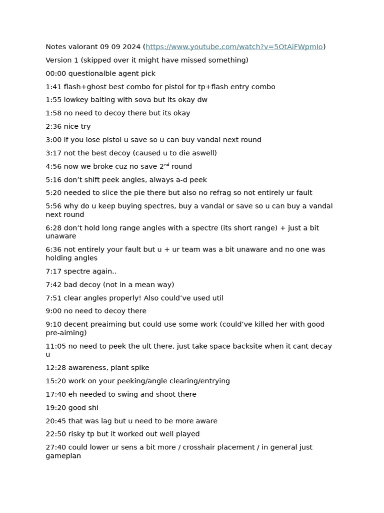 Valorant Gameplay Improvement Tips | PDF