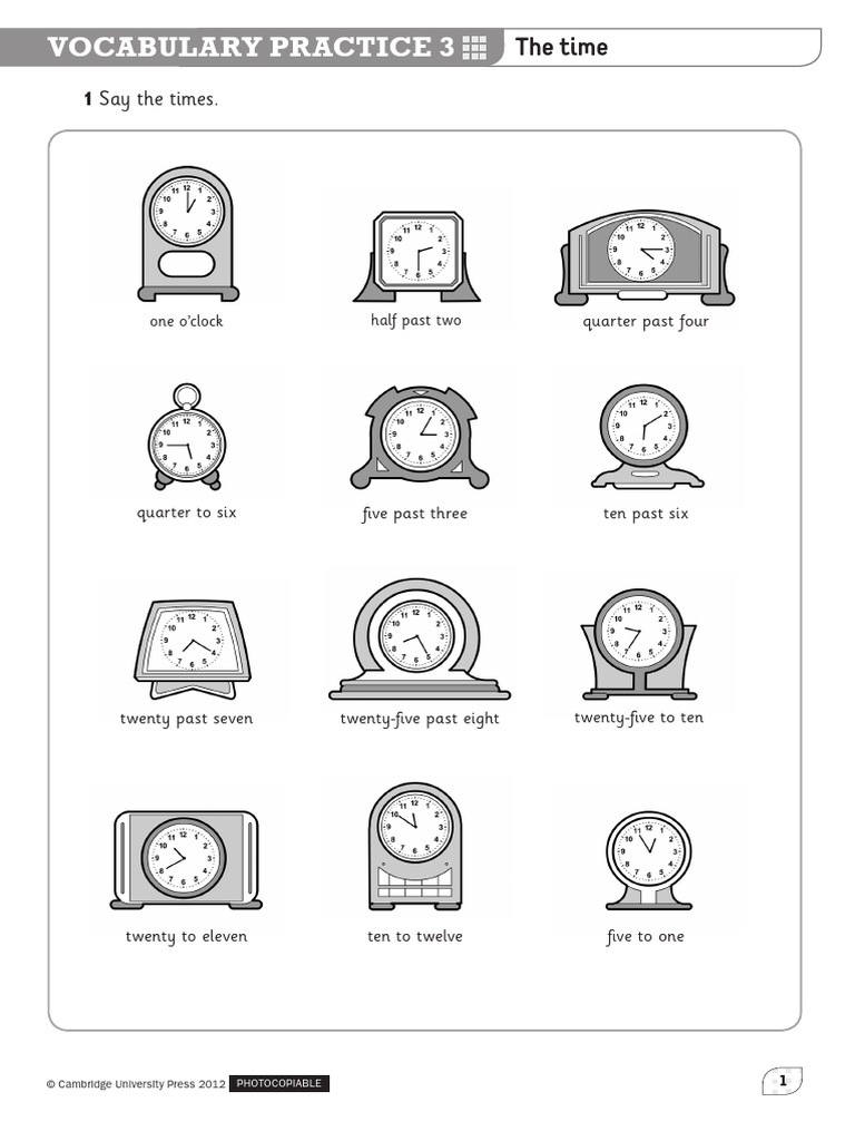 YSPCM1 Vocabulary3 Time | PDF