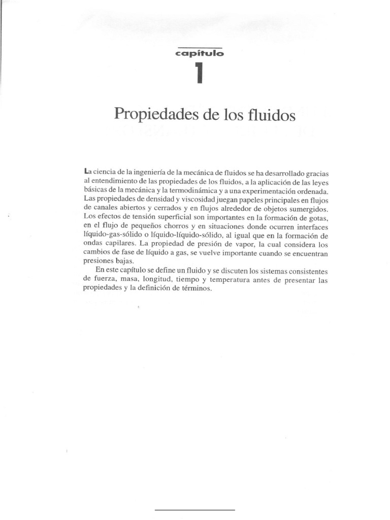 Cap 1 Propiedades de Los Fluidos | PDF | Libros para adolescentes