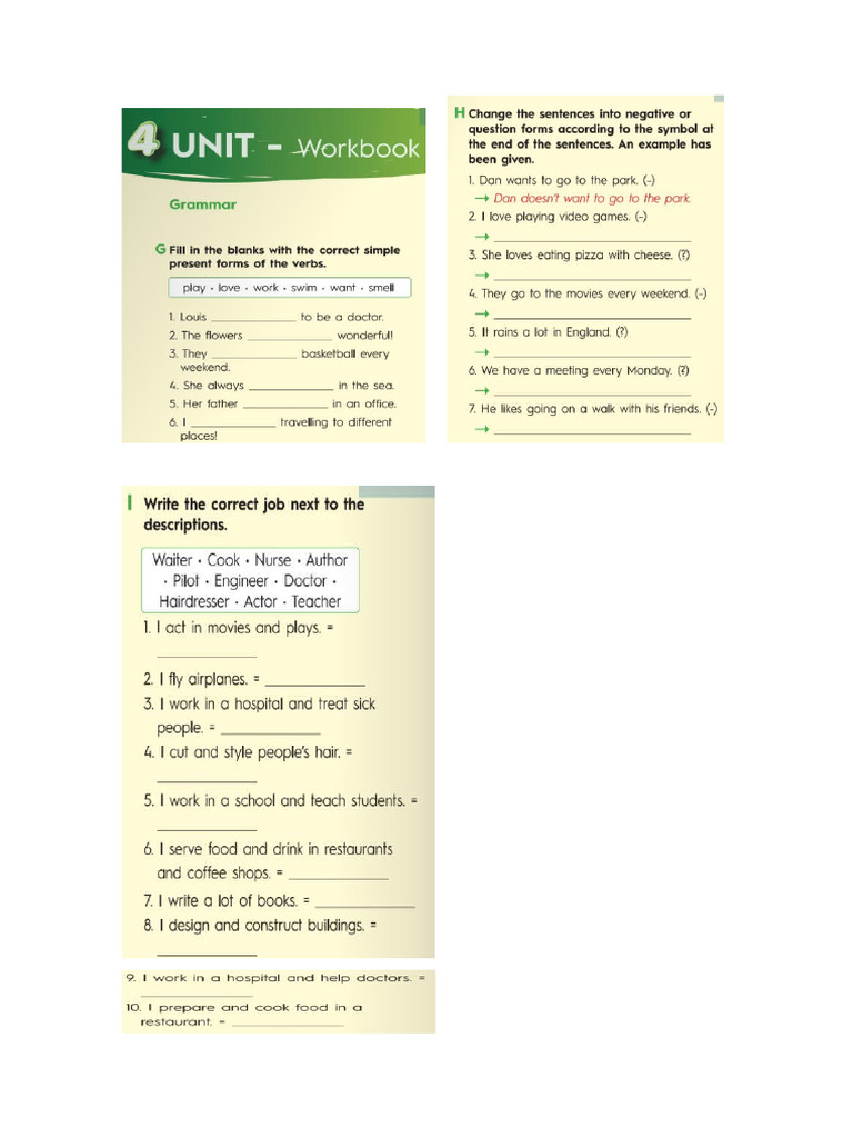Starter WB Unit 5 | PDF