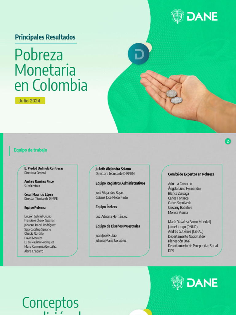 Pobreza Monetaria en Colombia 2024 | PDF | Pobreza | Pobreza e indigencia