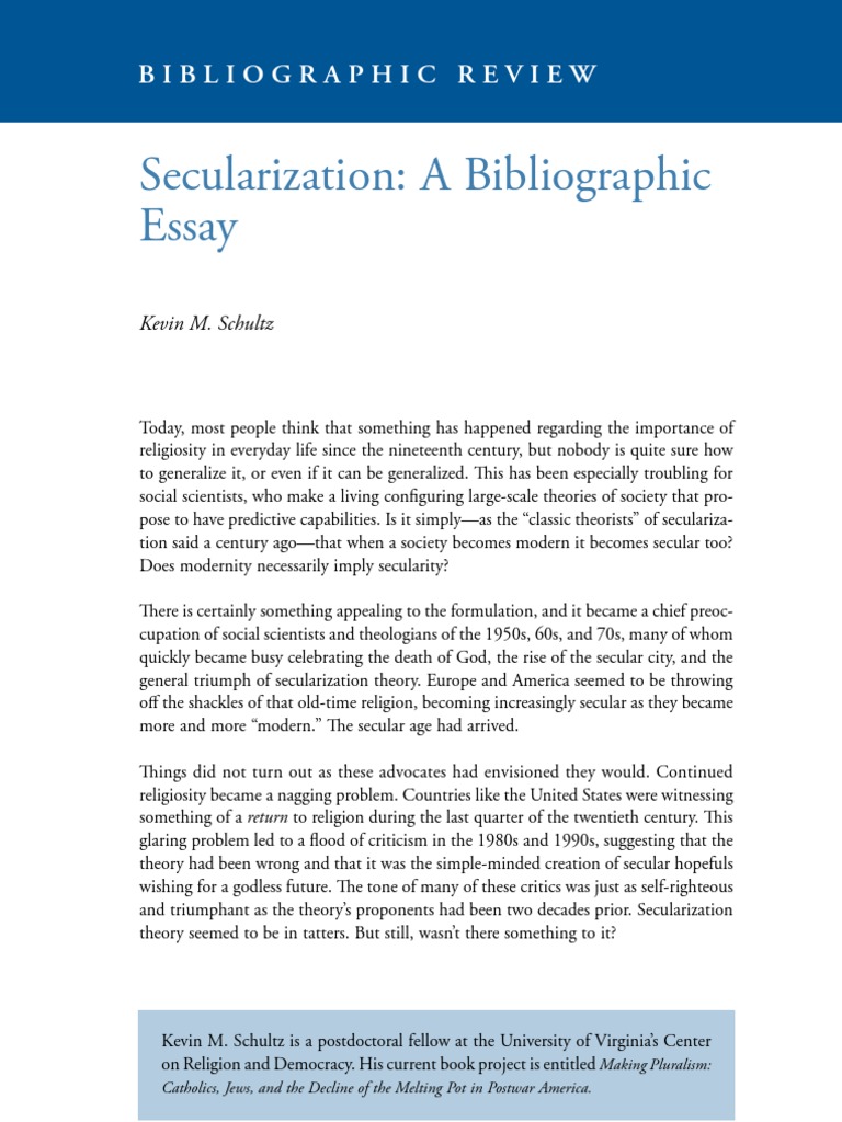 Secularization thesis sociology image