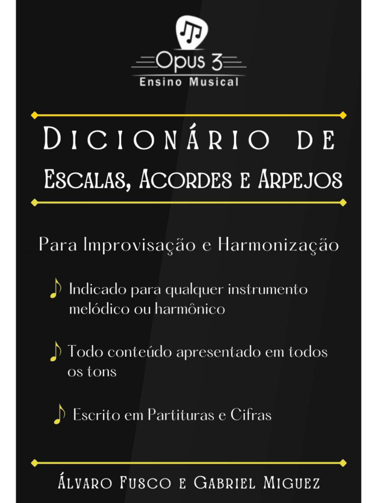 Dicionario de Escalas Acordes e Arpejos Amostra Gratis | PDF