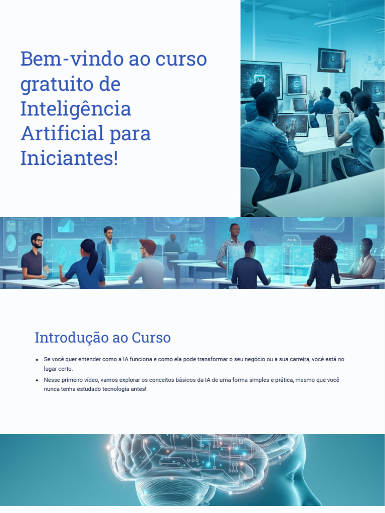 Curso Gratuito de IA para Iniciantes | PDF | Inteligência artificial ...