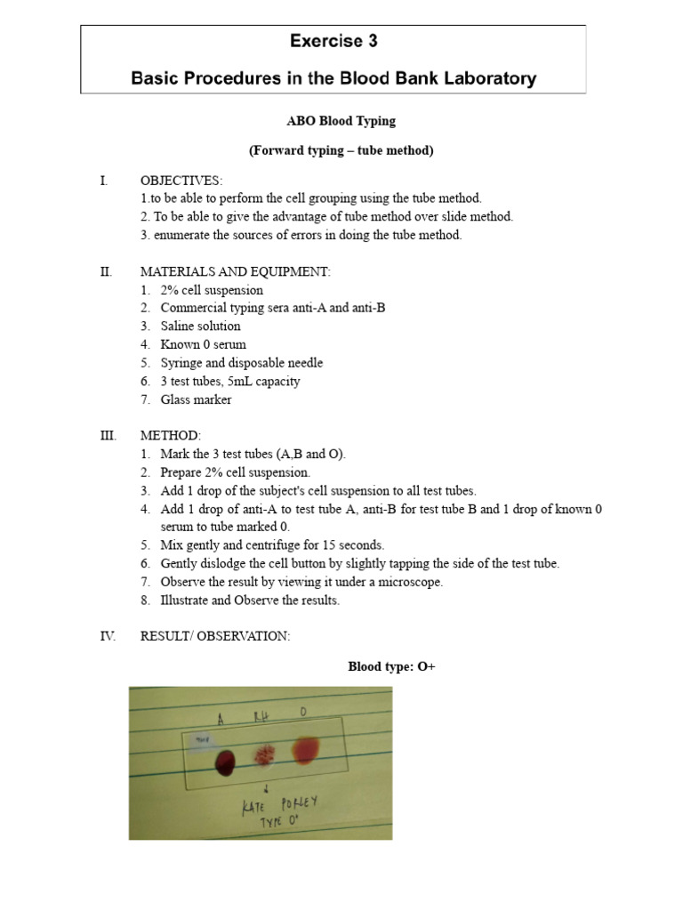 Activity 1 Forward Typing Slide Method | PDF | Blood Plasma | Blood ...