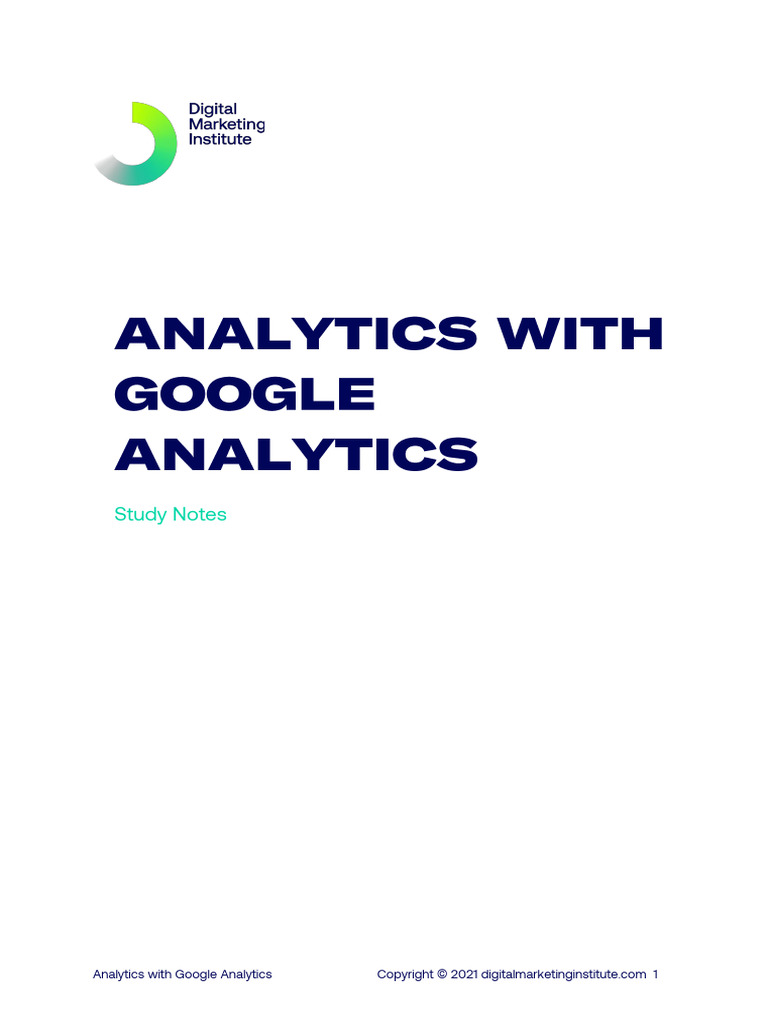 DMIPRO9 09 Analytics StudyNotes | PDF | Analytics | Http Cookie