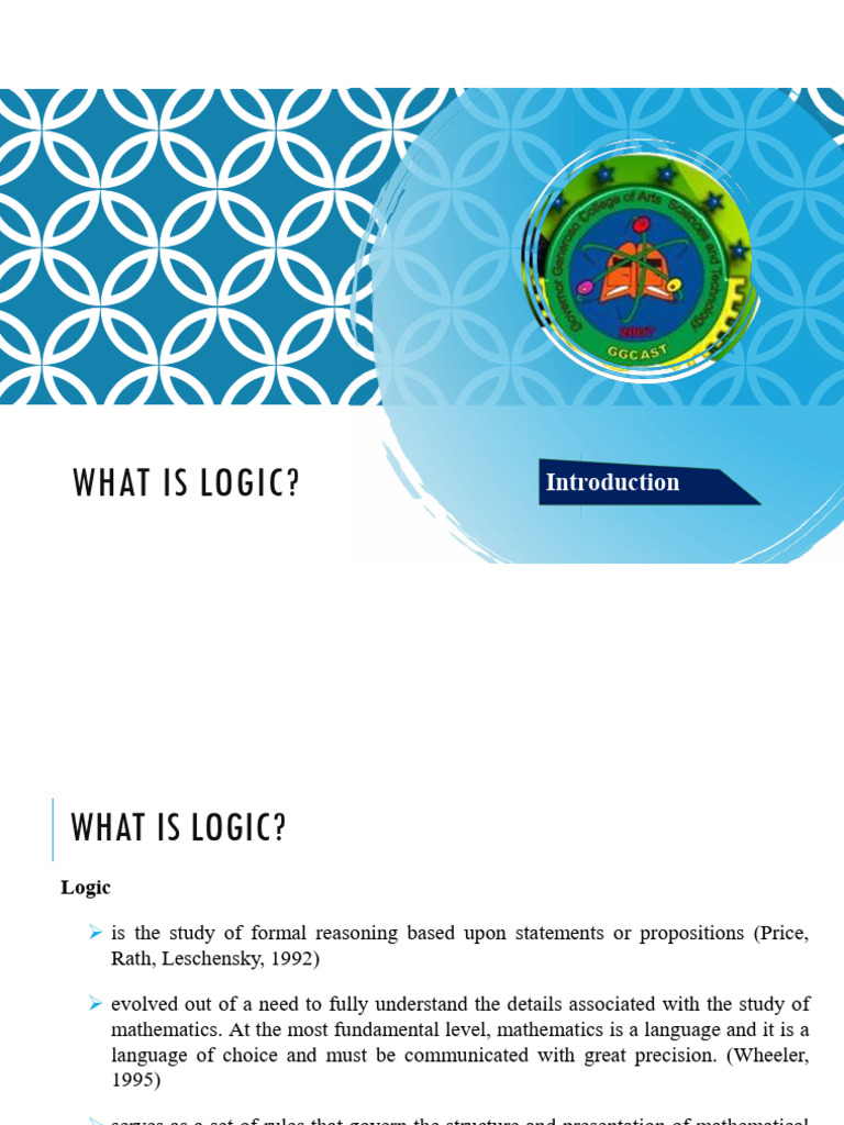 Understanding Logic: Syntax, Semantics, Proof | PDF