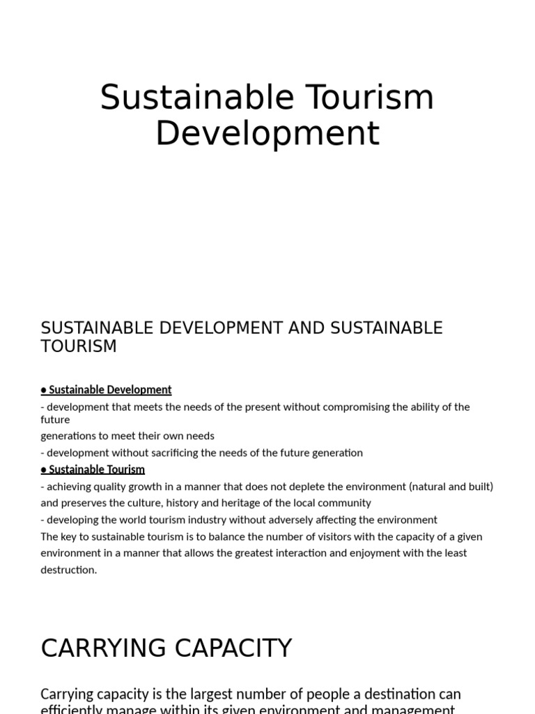 Sustainable Tourism: Balancing Growth and Preservation | PDF | Tourism ...